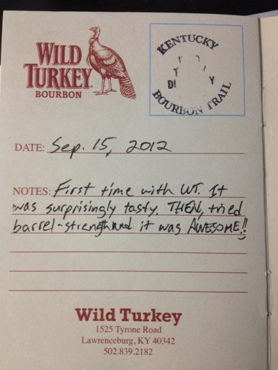 Kentucky Bourbon Trail Passport Stamp - Wild Turkey