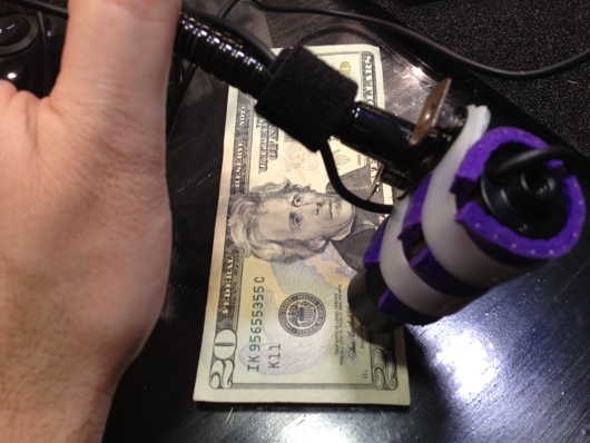 Scoping a Twenty Dollar Bill