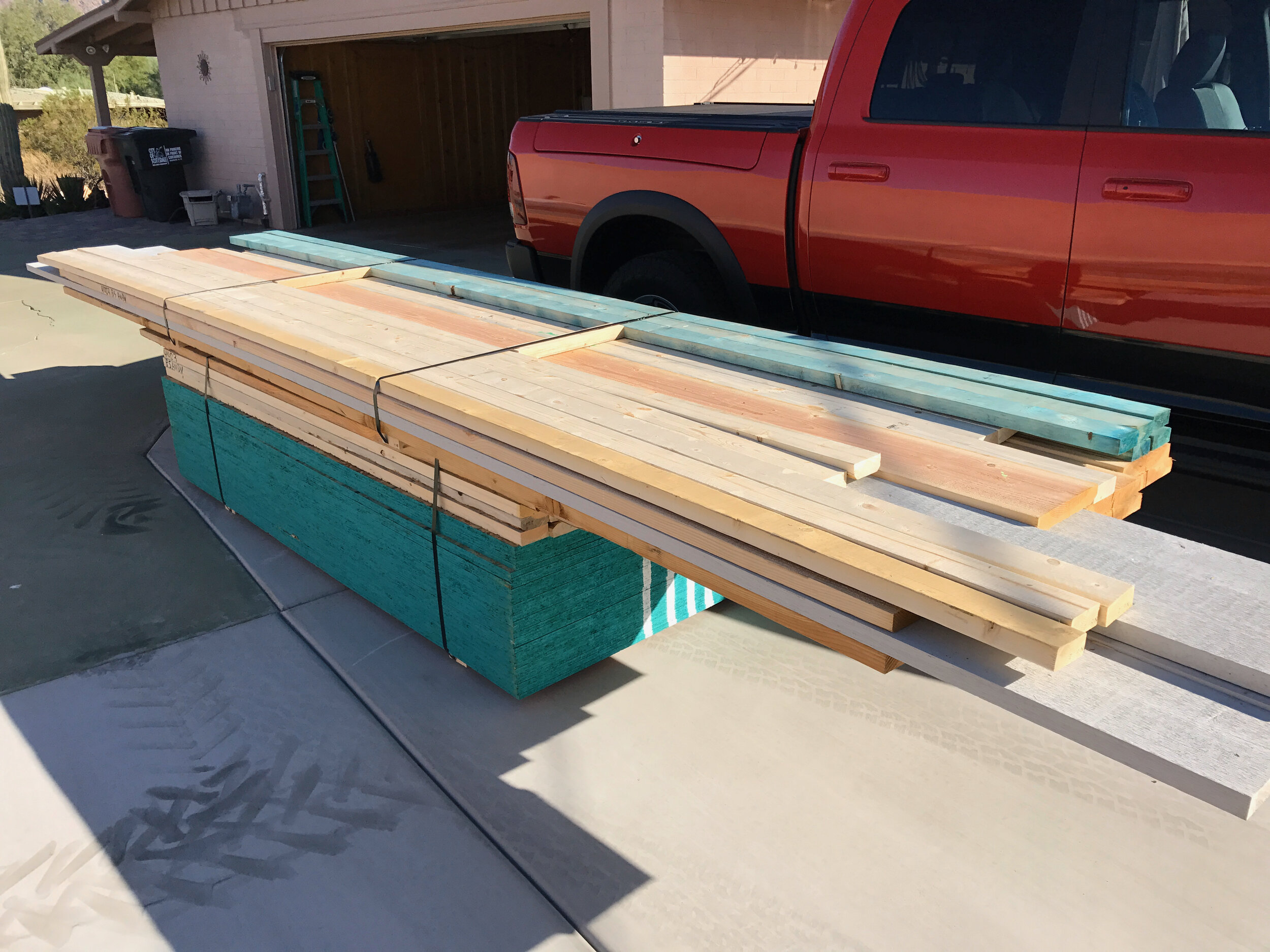 The perfect amount of stuff to build a 192 sq, ft, shed